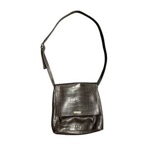 Nine West Crossbody Purse Bag Faux Crocodile Design 90s Y2K Casual Minimalist